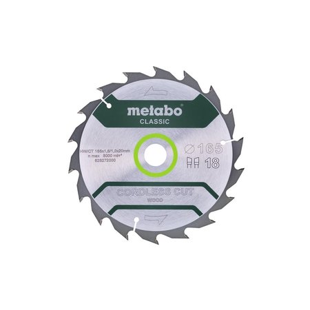 METABO Circular Saw-Blade HW/CT 165x20, 18 WZ 628272000